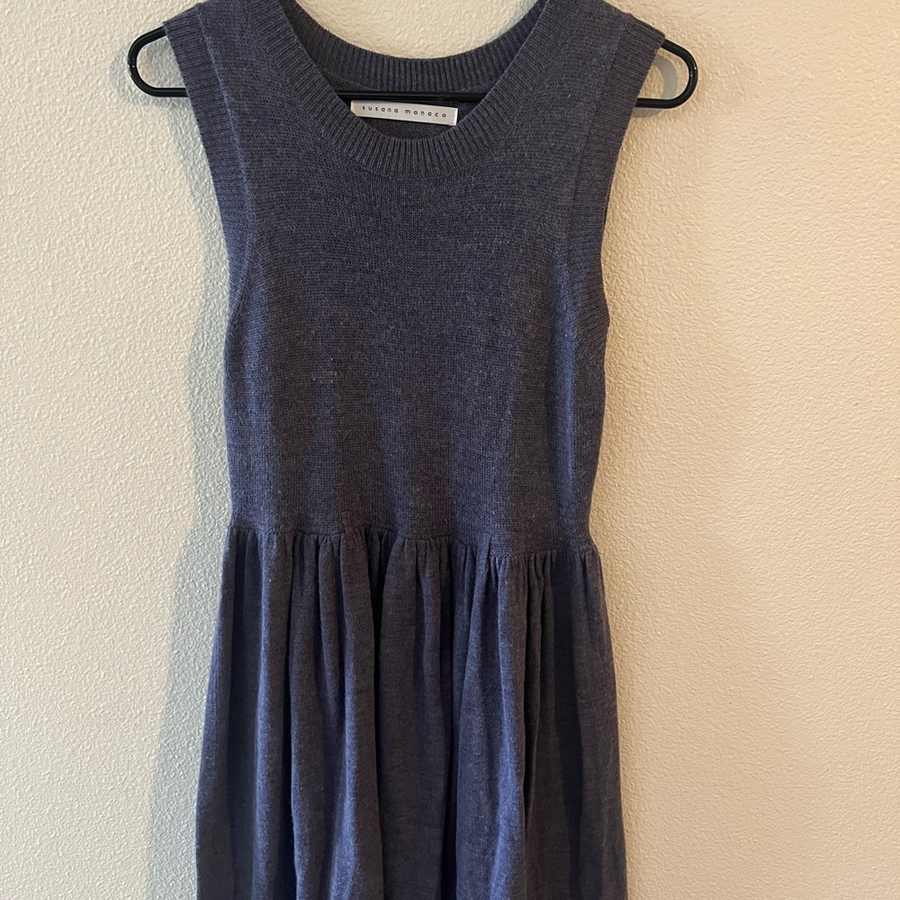 Susana Monaco Purple Wool Blend   Dress